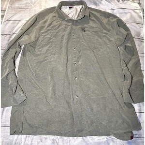 The North Face Men XXL Nylon Outdoor Buttons‎ Vented Safari/Fishing Shirt